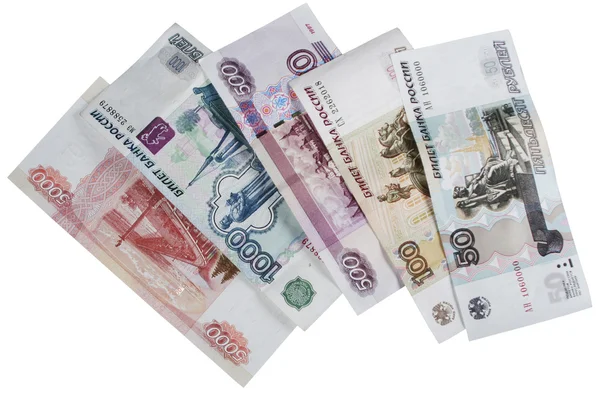 Ρωσική νομισματική σημειώσεις — 图库照片