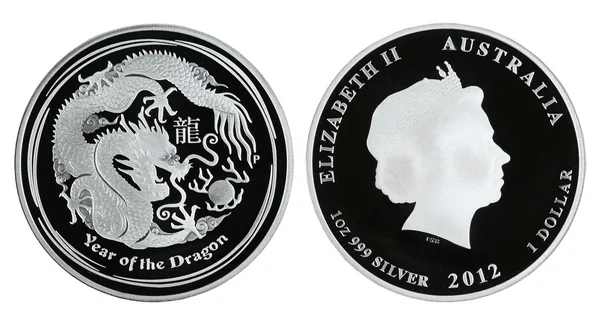 stock image Australian silver dollar