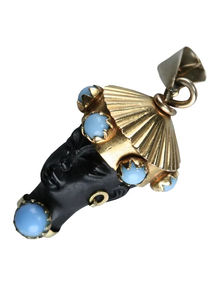 Kvinnliga ornament - en suspension fäste från svart onyx — Stockfoto