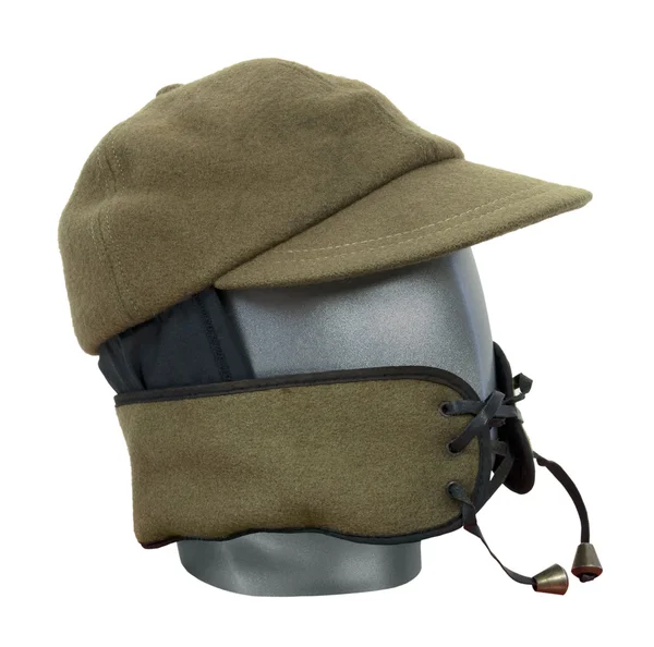 Chapéu de lã com protetor facial — Fotografia de Stock