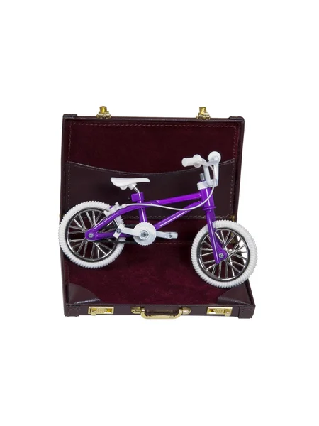 Велосипед в портфеле — стоковое фото
