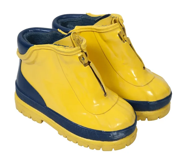 Botas de borracha amarela — Fotografia de Stock