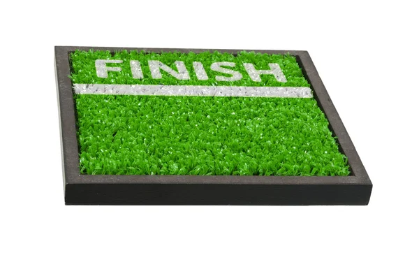 Finish Line on the Field — Stock Photo, Image