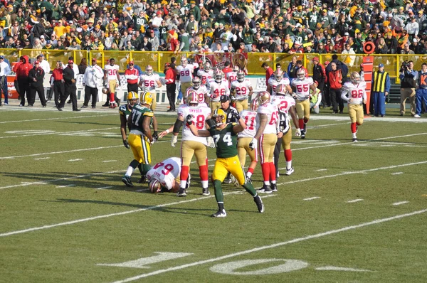 Аарон Kampman Green Bay Packers оборони святкує — стокове фото