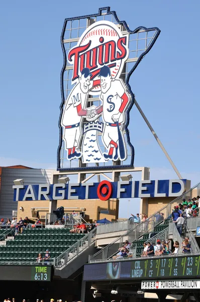 Minnesota Twins Sign at Target Field — Stock Photo, Image