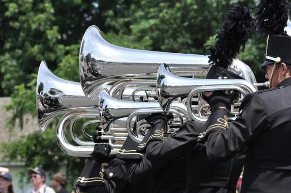 Waconia High School Marching Band Performing in a Parade — Stock Photo, Image