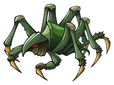 Scary spider clipart