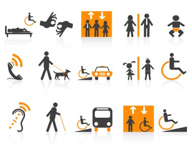 Accessibility icons set