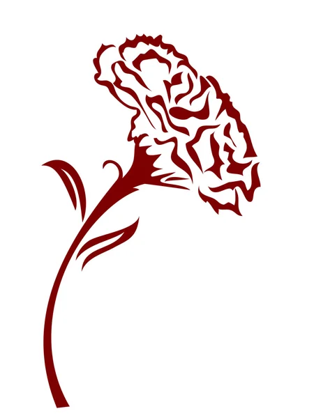 Flor de clavel — Vector de stock