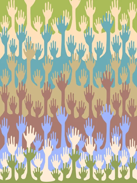 Seamless hands background — Stock Vector