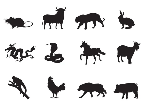 Chinese Horoscoop pictogrammen — Stockvector