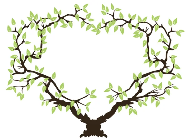 Telaio albero verde — Vettoriale Stock