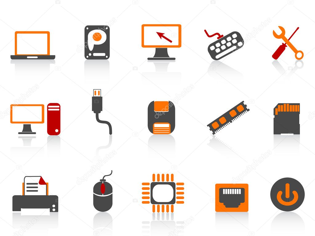 Computer equipment icon color series