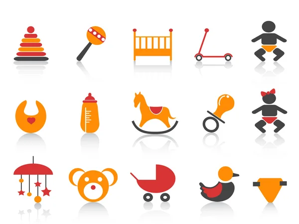 Conjunto de ícones de bebê simples —  Vetores de Stock