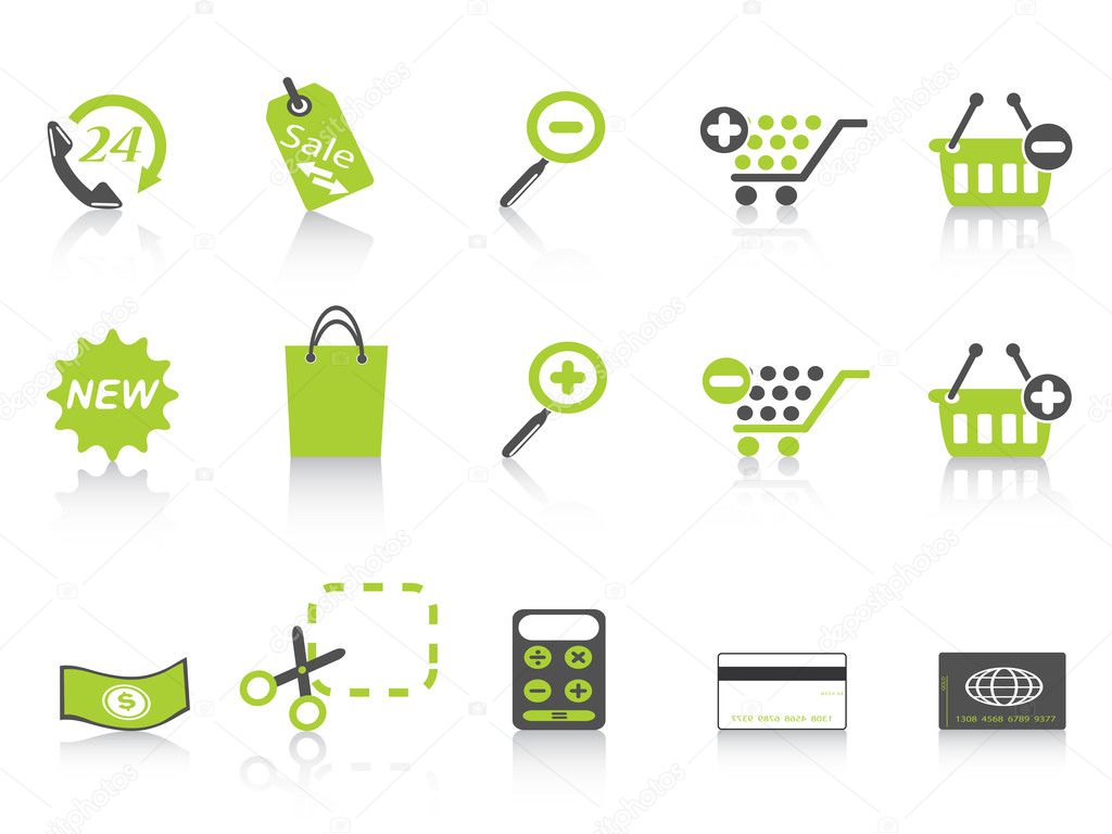 Shopping icon green series