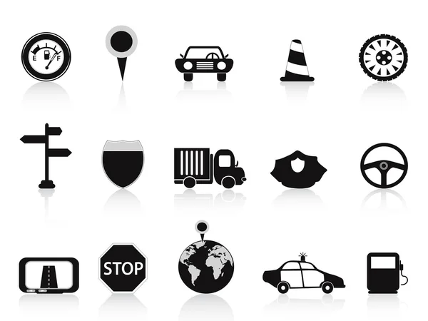 Icône de trafic noir — Image vectorielle