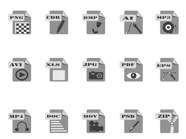 Gris icono de archivos — Vector de stock