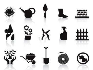 siyah Bahçe Icons set