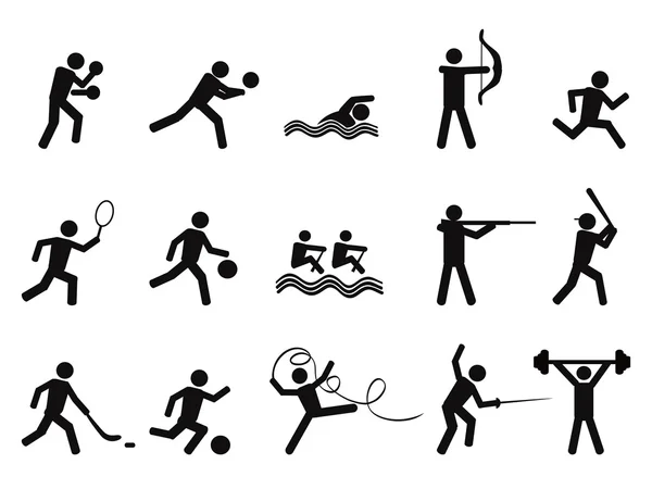 Icône silhouettes sport — Image vectorielle