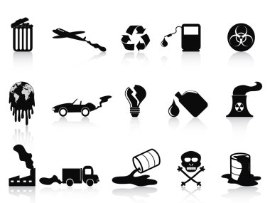 siyah kirliliği Icons set