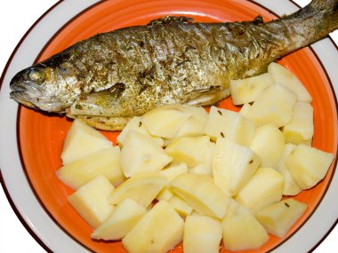 patates ile Izgara Alabalık