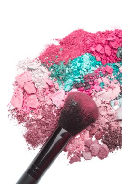 Set of multicolor crushed eyeshadows clipart