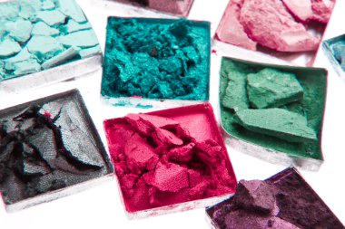 Multicolored crushed eyeshadows clipart