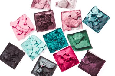 Multicolored crushed eyeshadows clipart