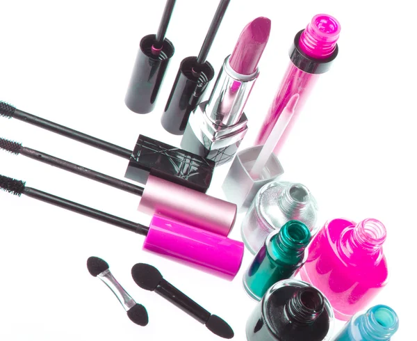 Produtos cosméticos de maquiagem — Fotografia de Stock