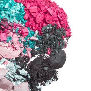 Set of multicolor crushed eyeshadows clipart