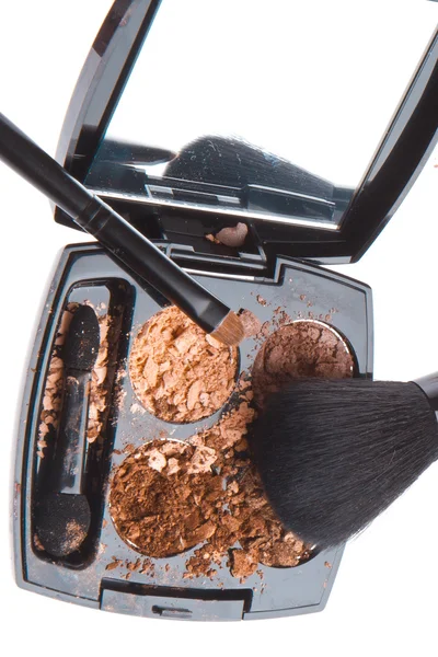 Crushed compact eyeshadows — Stock Photo, Image
