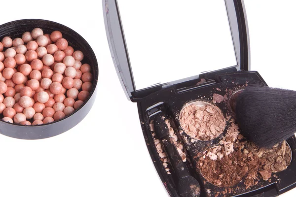 Crushed compact eyeshadows — Stock Photo, Image