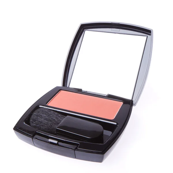 Blush compacto com escova — Fotografia de Stock