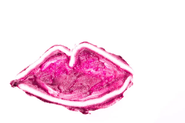 Lippen aus zerdrücktem Lippenstift — Stockfoto