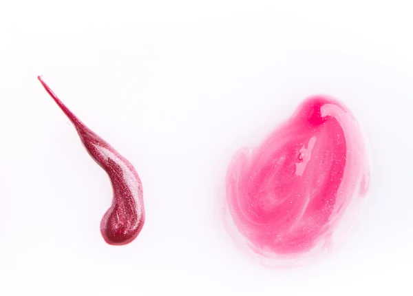 Lip gloss smudges — Stock Photo, Image