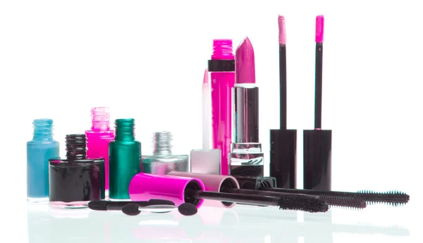 Produkty kosmetyczne makijaż — Zdjęcie stockowe
