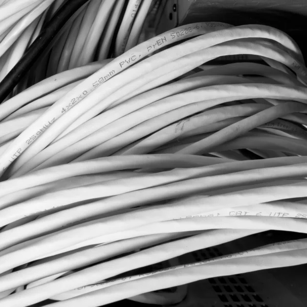 Síťové kabely koncept — Stock fotografie