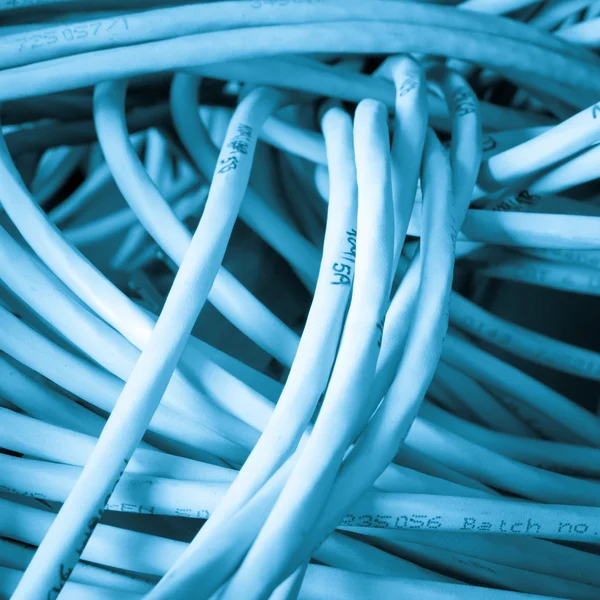 Síťové kabely koncept — Stock fotografie