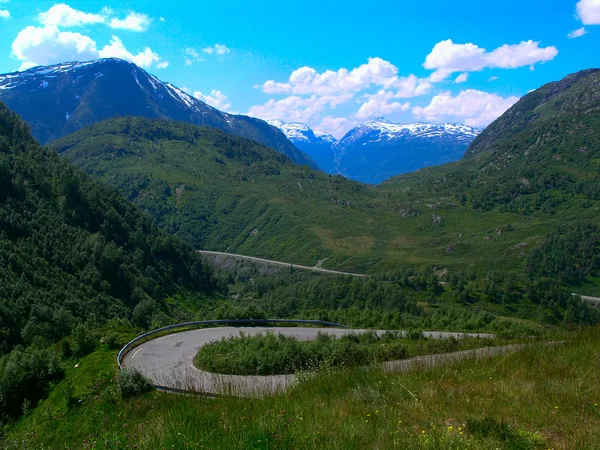 Horská cesta v Norsku — Stock fotografie
