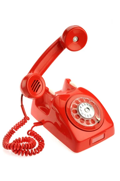 Telefone velho sobre fundo branco — Fotografia de Stock
