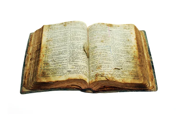 Biblia abierta muy antigua — Foto de Stock