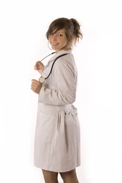 Medico donna con stetoscopio — Foto Stock