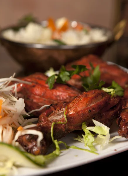 Индийская еда - курица Тандори — стоковое фото