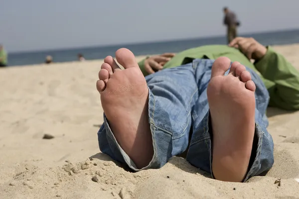 Pihenés a tengerparton — Stock Fotó
