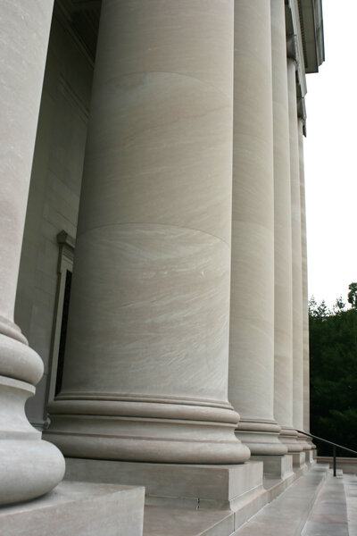 Columns outside the Supreme Court building in Washington DC.