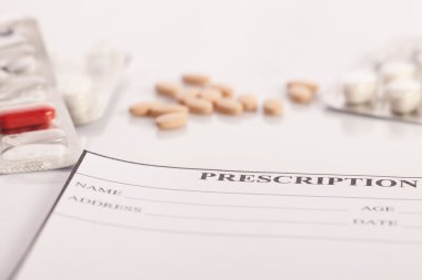 Prescription and pill clipart