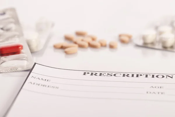 Prescrição e pílula — Fotografia de Stock