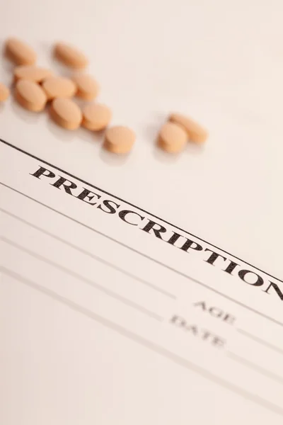Prescrição e pílula — Fotografia de Stock