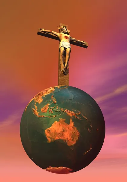 İsa Mesih Dünya üzerinde — Stok fotoğraf