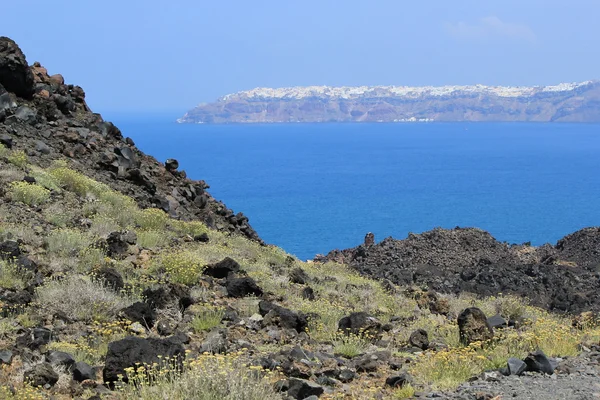 Oia från vulkanen, santorini, Grekland — Stockfoto